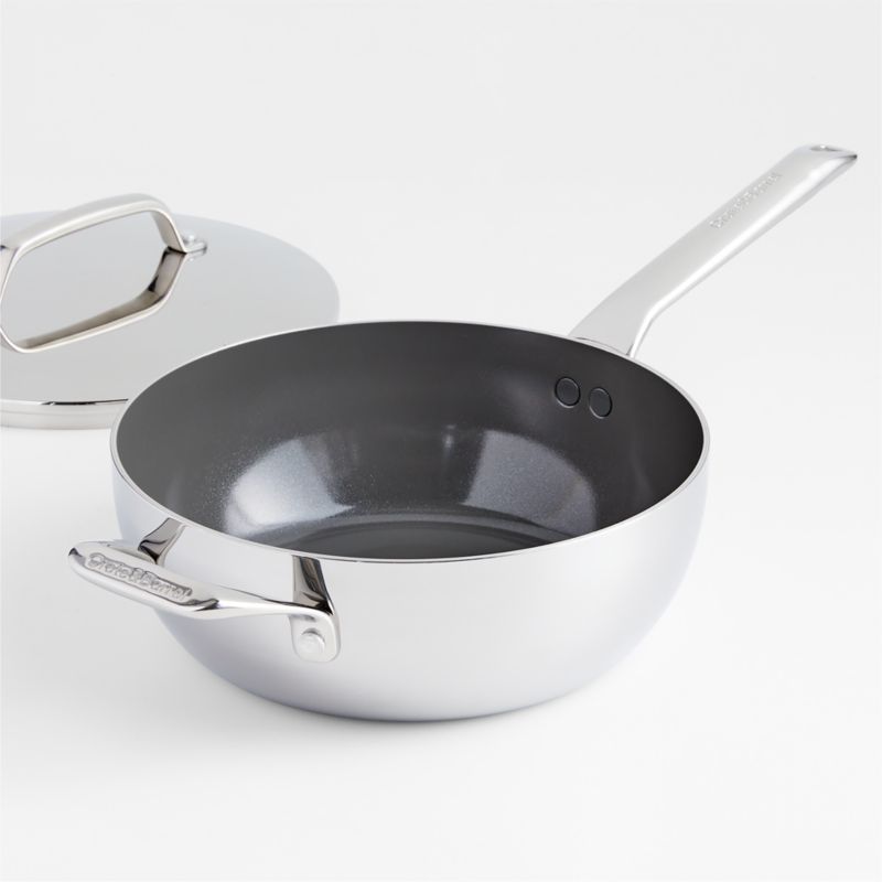 Crate & Barrel EvenCook Core ® 3.5 Qt. Ceramic Non-Stick Everyday Pan with Lid - image 3 of 4