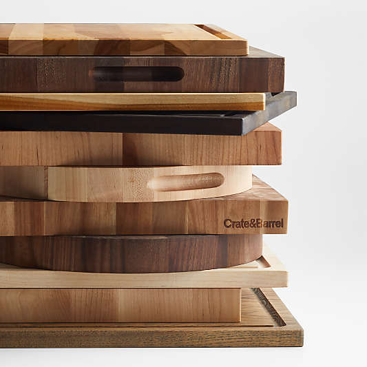 Crate & Barrel Teak Reversible Cutting Board