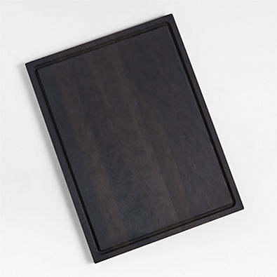 View Crate & Barrel Reversible Ebonized Wood Cutting Board 24"x18"x0.75" details