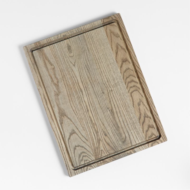 Viewing product image Crate & Barrel Reversible Grey Wash Wood Cutting Board 20"x15"x0.75" - image 1 of 6