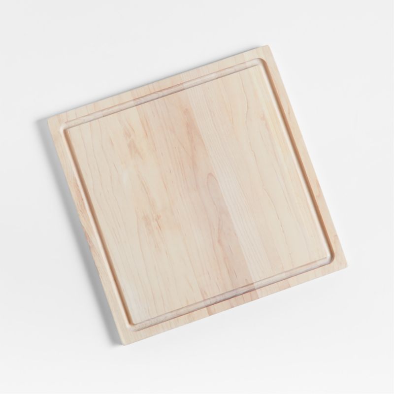 Crate & Barrel Reversible Maple Wood Cutting Board 16"x16"x0.75"