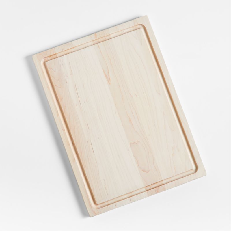 Crate & Barrel Reversible Maple Wood Cutting Board 18"x13"x0.75"