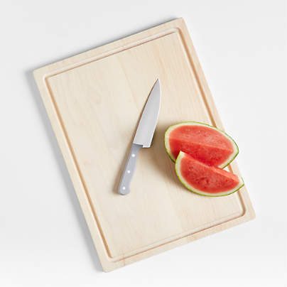 Crate & Barrel Reversible Maple Wood Cutting Board 20"x15"x0.75"