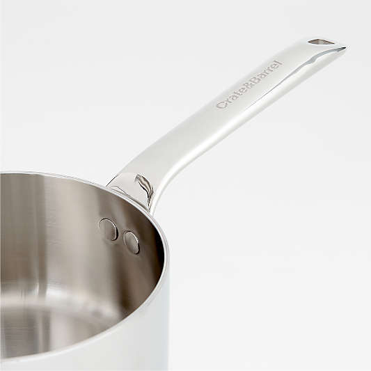 Crate & Barrel EvenCook Core ® 1.6 Qt. Stainless Steel Saucepan