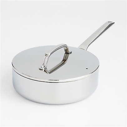 Crate & Barrel EvenCook Ceramic Grey Ceramic Nonstick 12 Fry Pan with Lid  + Reviews