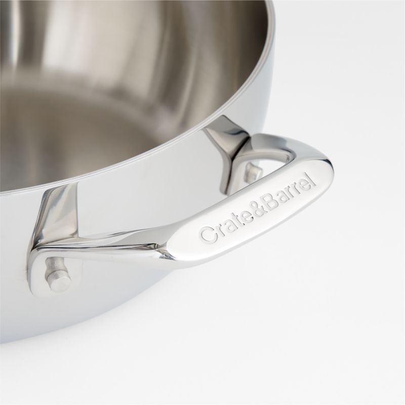 Crate & Barrel EvenCook Core ®  3.5 Qt. Stainless Steel Everyday Pan with Lid - image 2 of 4