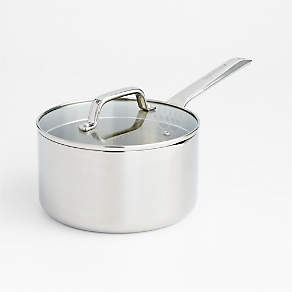 Crate & Barrel EvenCook Core ® 1.6 Qt. Stainless Steel Saucepan