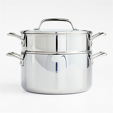 View Crate & Barrel EvenCook Core ® 6 Qt. Stainless Steel Multipot with Glass Straining Lid details