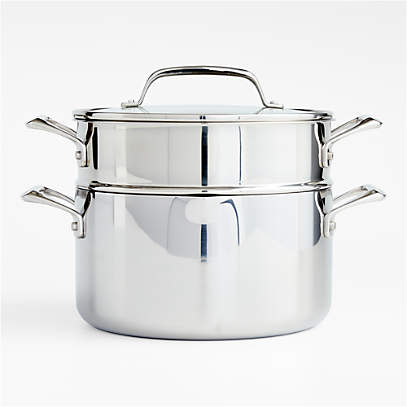 Crate & Barrel EvenCook Core 6 Qt. Stainless Steel Multipot with Glass  Straining Lid + Reviews