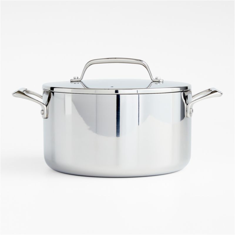  ZENFUN Stainless Steel Stockpot with Steamer Rack, 6 Quart Pot  With Glass Lid, Non-stick Soup Pot with Handles, Small Cooking Pot 6 Quart,  Sauce Pot, Induction Pot, Silver: Home & Kitchen