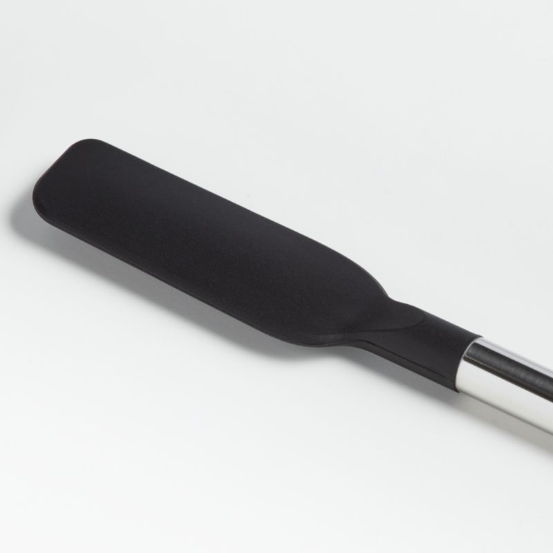 Crate & Barrel Black Silicone and Stainless Steel Jar Scraper