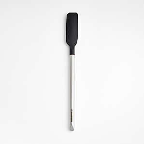 Crate & Barrel Black Silicone and Stainless Steel Utensils