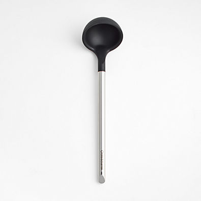 View Crate & Barrel Black Silicone and Stainless Steel Ladle details