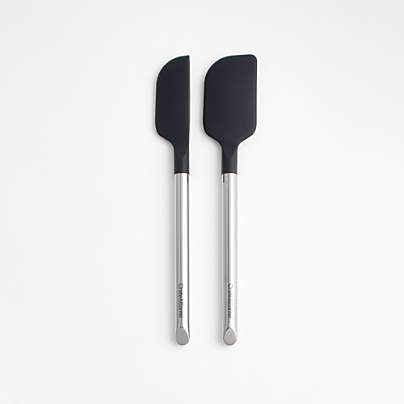 Stainless steel handle Set 2:Open Kitchen by Williams Sonoma White Nylon Spoon