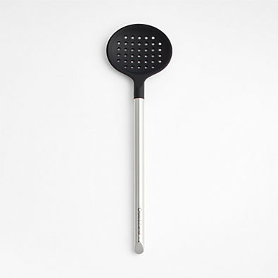 View Crate & Barrel Black Silicone and Stainless Steel Slotted Spoon details