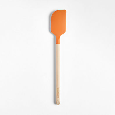 View Crate & Barrel Wood and Sienna Silicone Spatula details
