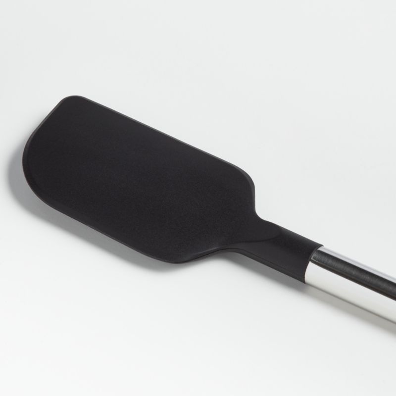 Crate & Barrel Black Silicone and Stainless Steel Spatula