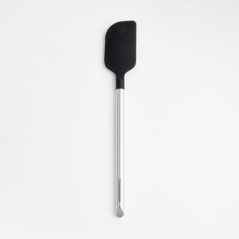 Crate & Barrel Black Silicone and Stainless Steel Spatula