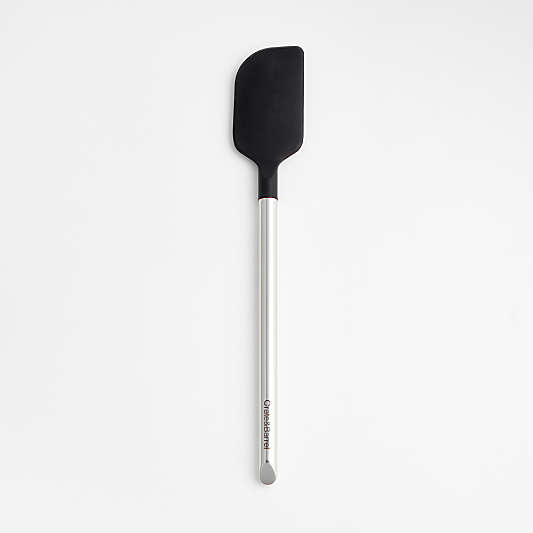 Crate & Barrel Black Silicone and Stainless Steel Spatula