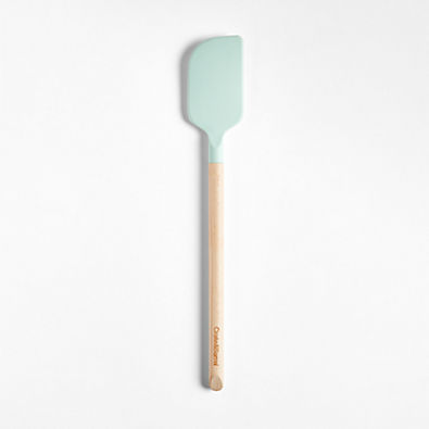 View Crate & Barrel Wood and Mint Silicone Spatula details