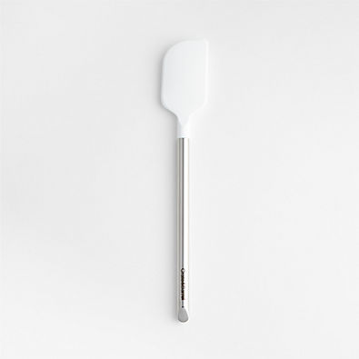 View Crate & Barrel White Silicone and Stainless Steel Spatula details