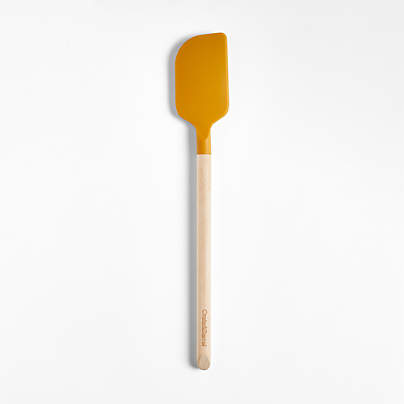 Crate & Barrel Wood and Yellow 12 Silicone Whisk + Reviews