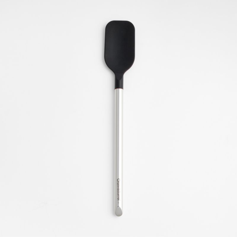 Crate & Barrel Black Silicone and Stainless Steel Spoonula