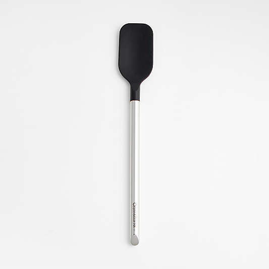 Crate & Barrel Black Silicone and Stainless Steel Spoonula