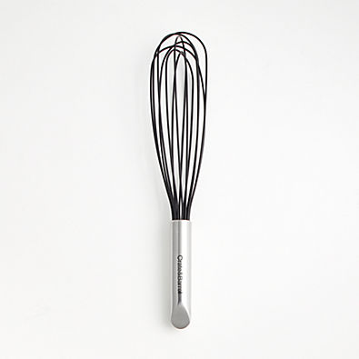View Crate & Barrel Black Silicone and Stainless Steel 12" Whisk details
