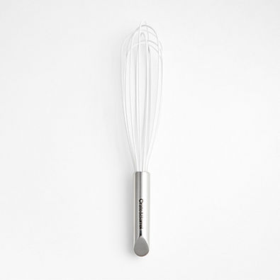 View Crate & Barrel White Silicone and Stainless Steel 12" Whisk details