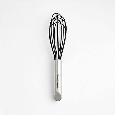 View Crate & Barrel Black Silicone and Stainless Steel 9.5" Whisk details