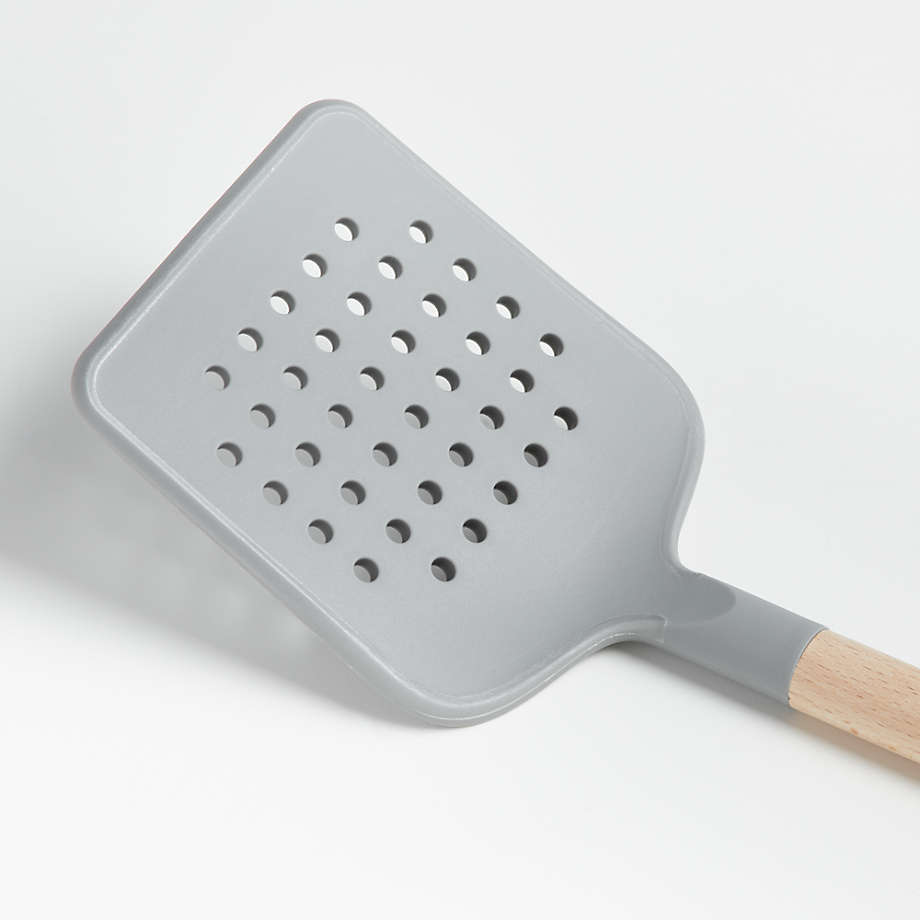 Crate & Barrel Grey Silicone Utensils