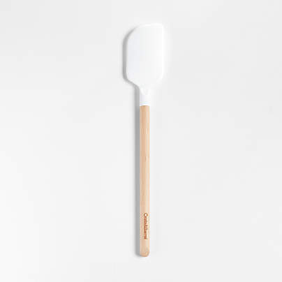 Crate & Barrel White Silicone and Stainless Steel Mini Spatulas, Set of 2 +  Reviews