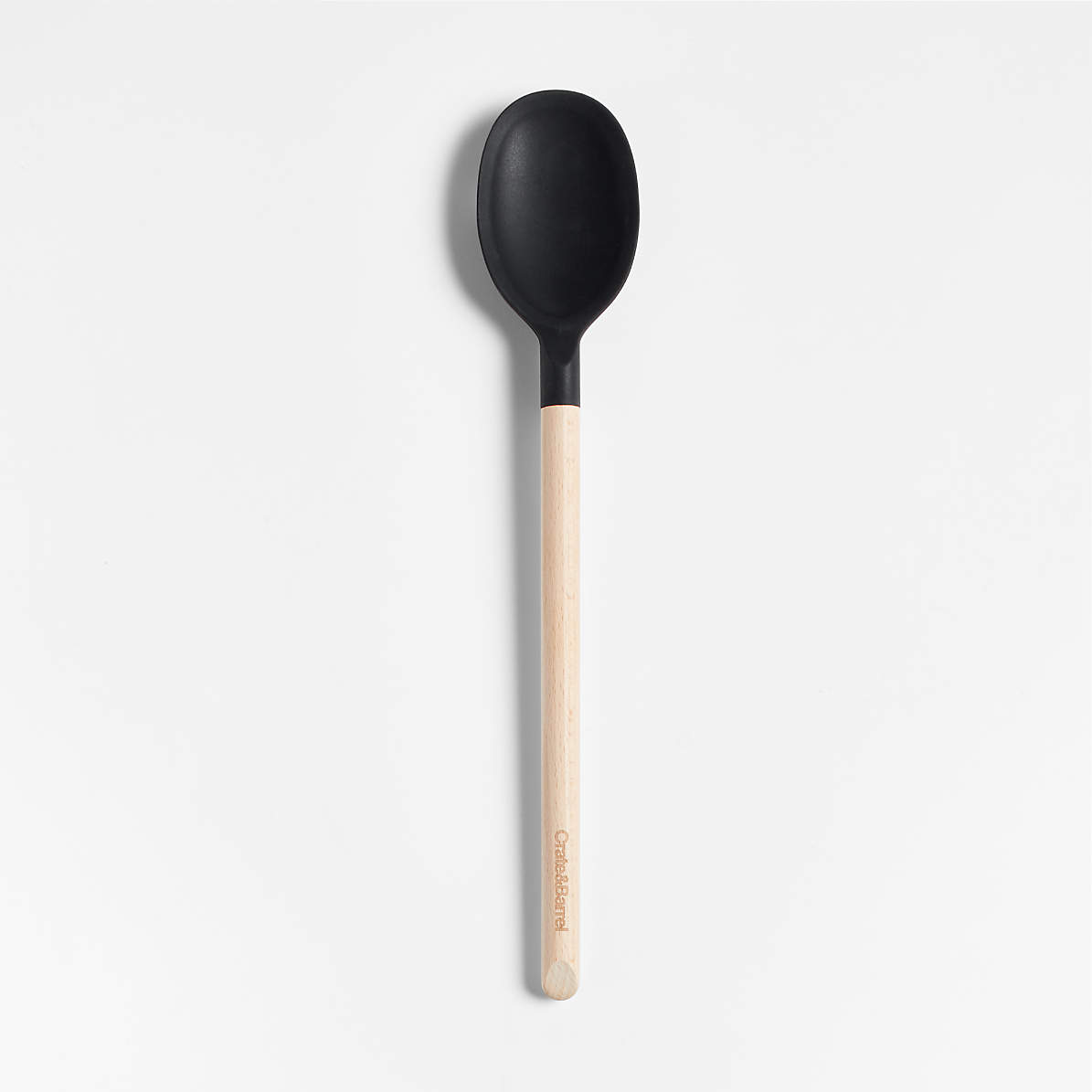 Crate & Barrel Wood and Black Silicone Spoon + Reviews | Crate