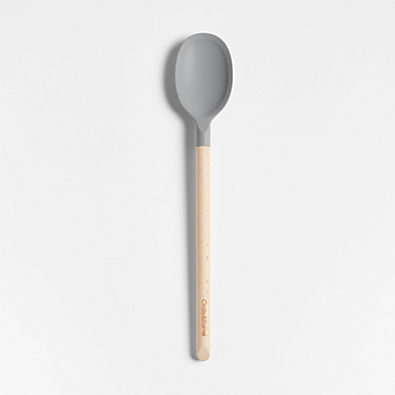 View Crate & Barrel Wood and Grey Silicone Spoon details