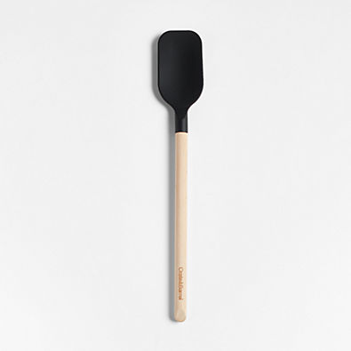 View Crate & Barrel Wood and Black Silicone Spoonula details