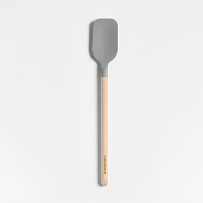 View Crate & Barrel Wood and Grey Silicone Spoonula details
