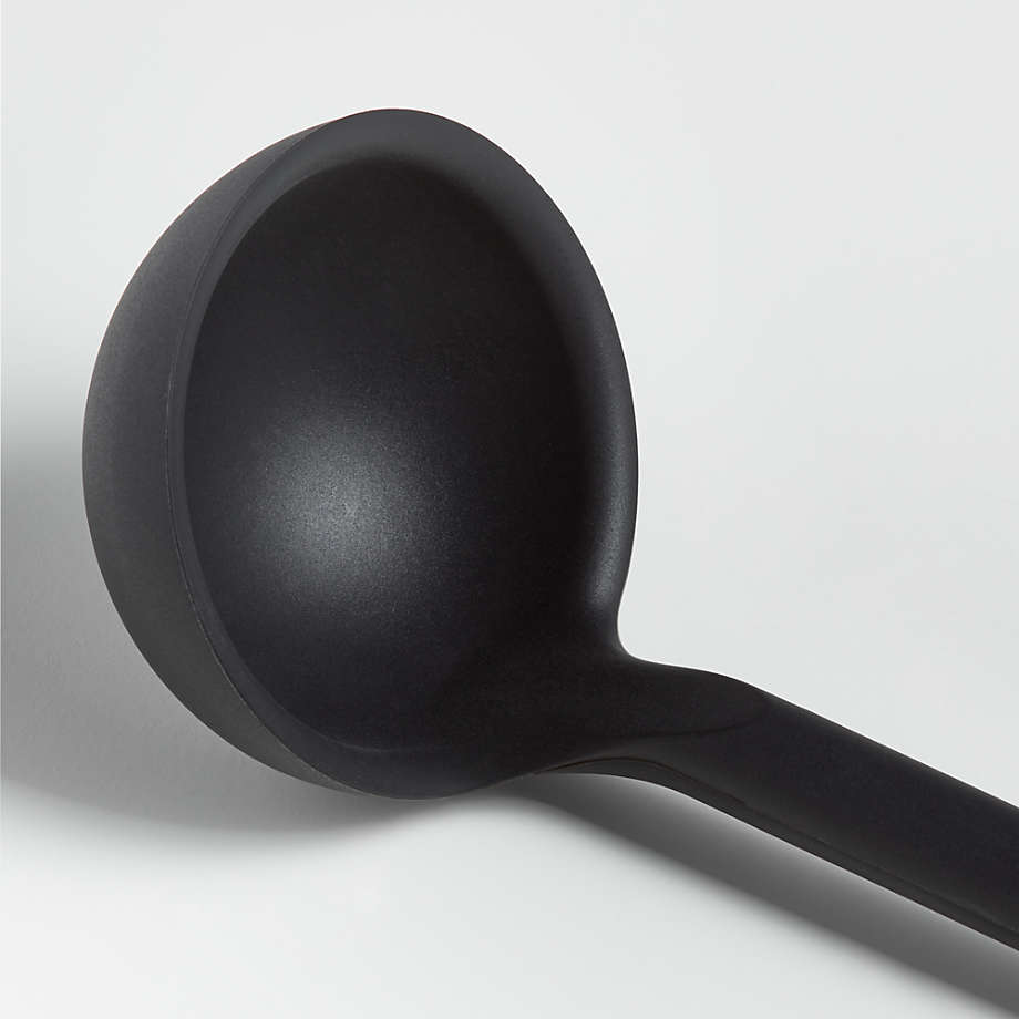 Crate & Barrel Black Silicone Ladle | Crate & Barrel