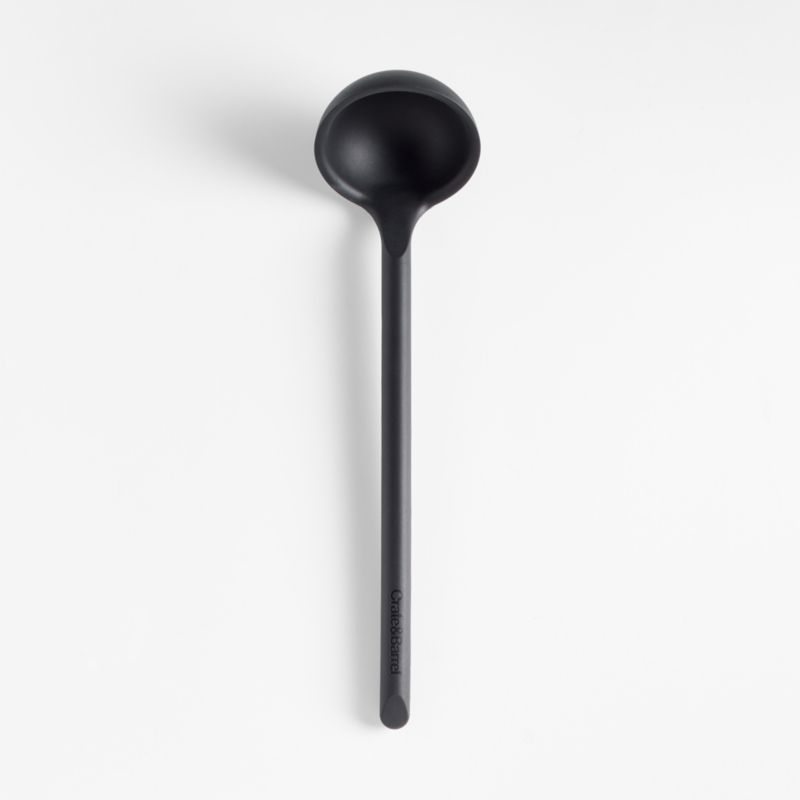 Crate & Barrel Black Silicone Ladle