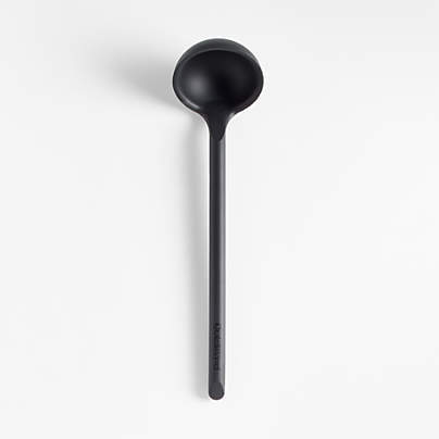 Crate & Barrel Black Silicone Ladle