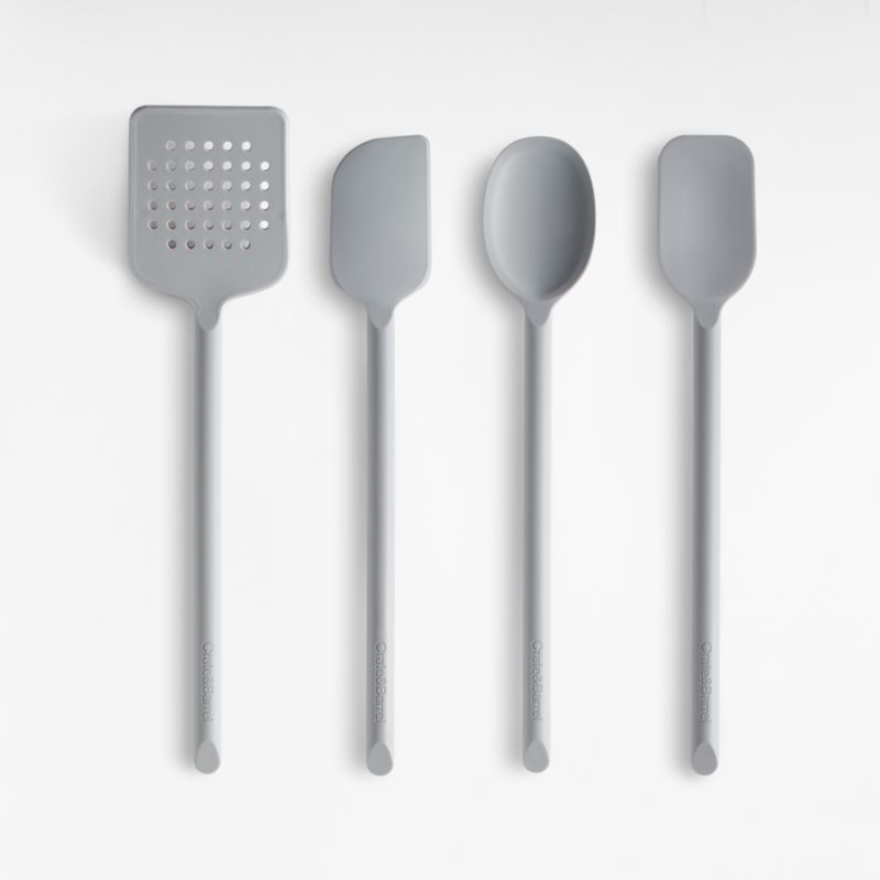 Crate & Barrel Grey Silicone Utensil, Set of 4 - image 0 of 2