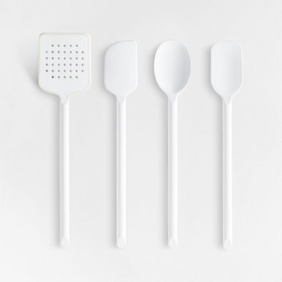 View Crate & Barrel White Silicone Utensil, Set of 4 details