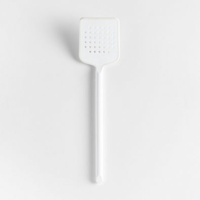 View Crate & Barrel White Silicone Slotted Turner details