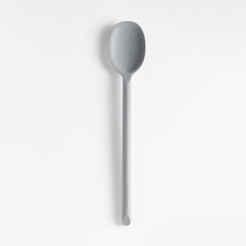 Crate & Barrel Grey Silicone Spoon