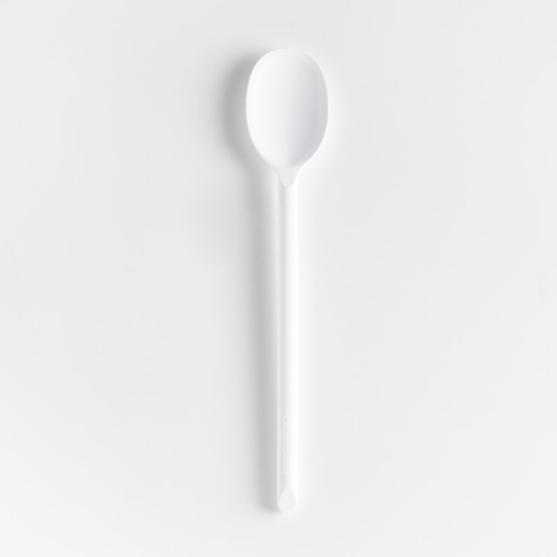 Crate & Barrel Wood and White Silicone Slotted Turner + Reviews