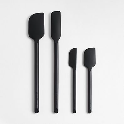 View Crate & Barrel Black Silicone Utensils, Set of 4 details