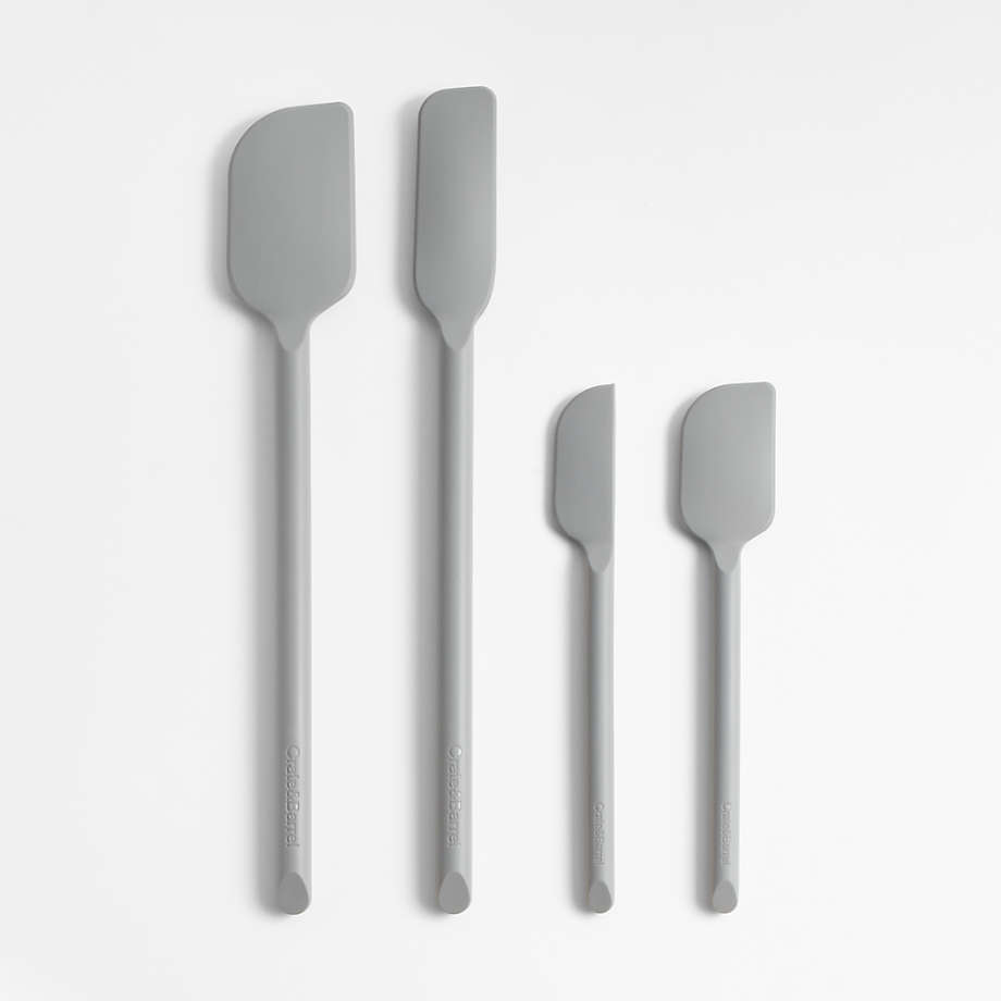 Mini Greige Silicone Cooking Utensils Set of 4
