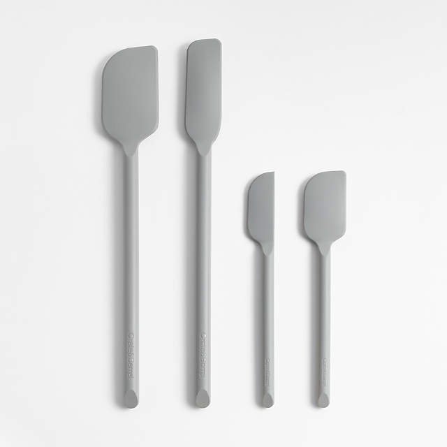 5pcs Small Size Cooking Utensils Set With Copper Plated Handle And Silicone  Head - Grey