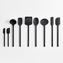 Crate & Barrel Black Silicone Utensils, Set of 9 | Crate & Barrel