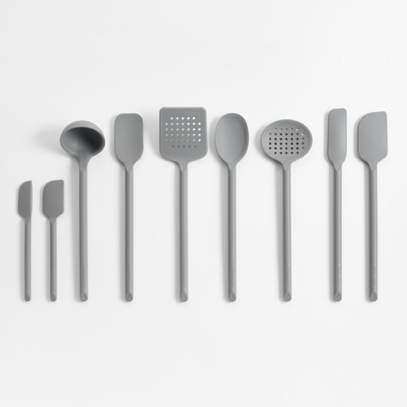 Williams Sonoma Open Kitchen Grey Silicone Utensils - Slotted